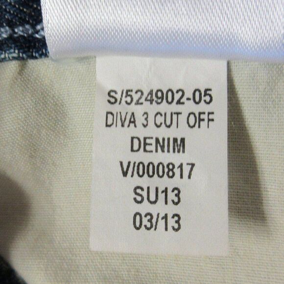 OLD NAVY The Diva Cut Off Denim Shorts Womens Size 8 Palm Trees Tropical Jeans - Picture 9 of 12